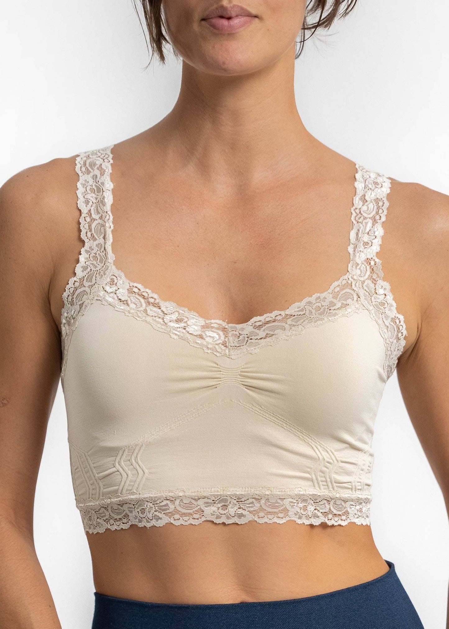 Lace Bralette: White
