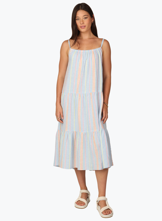 Stripe Tiered Maxi Dress