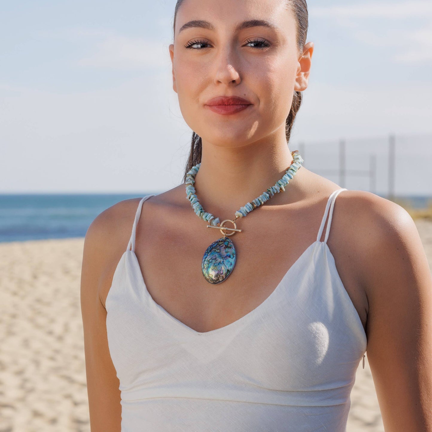 Turquoise Seashell Necklace