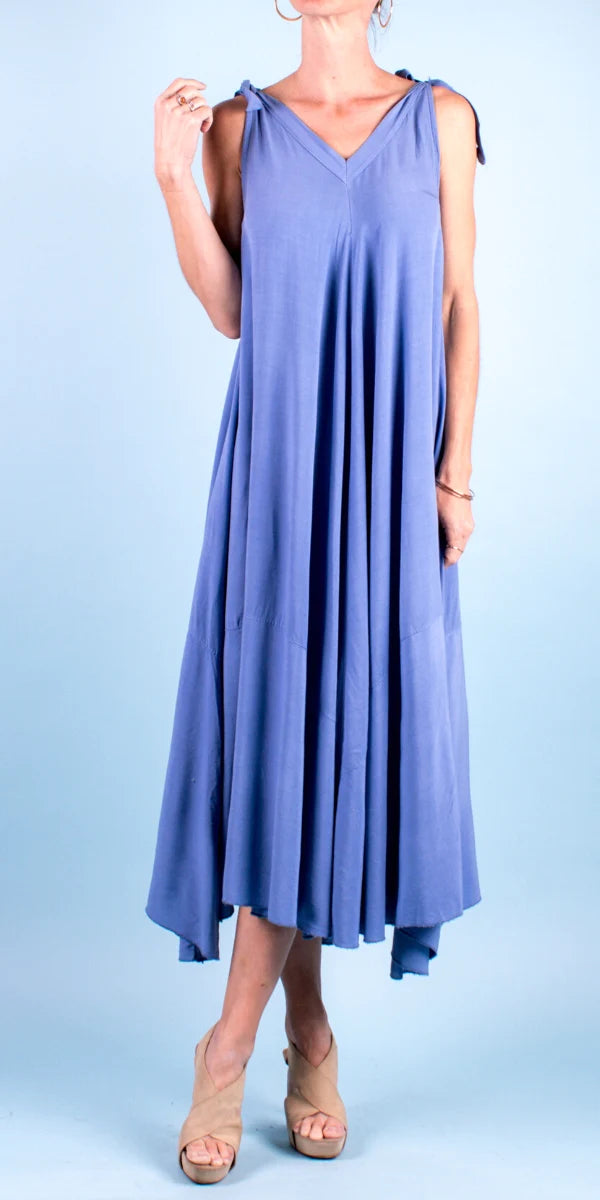 Tie-Shoulder Maxi Dress