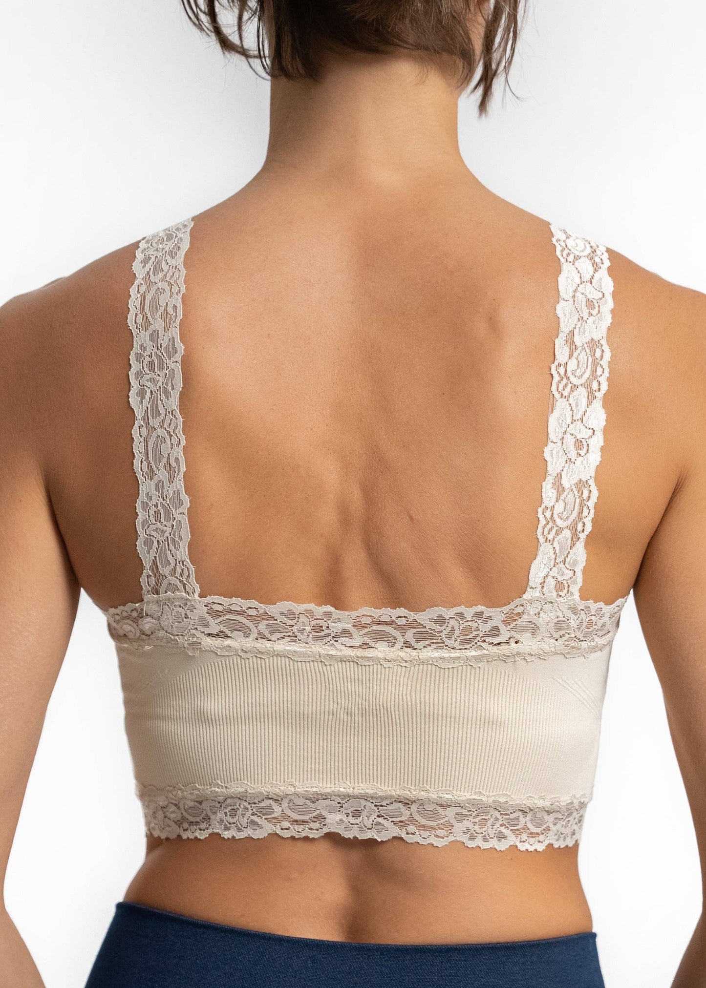 Lace Bralette: White