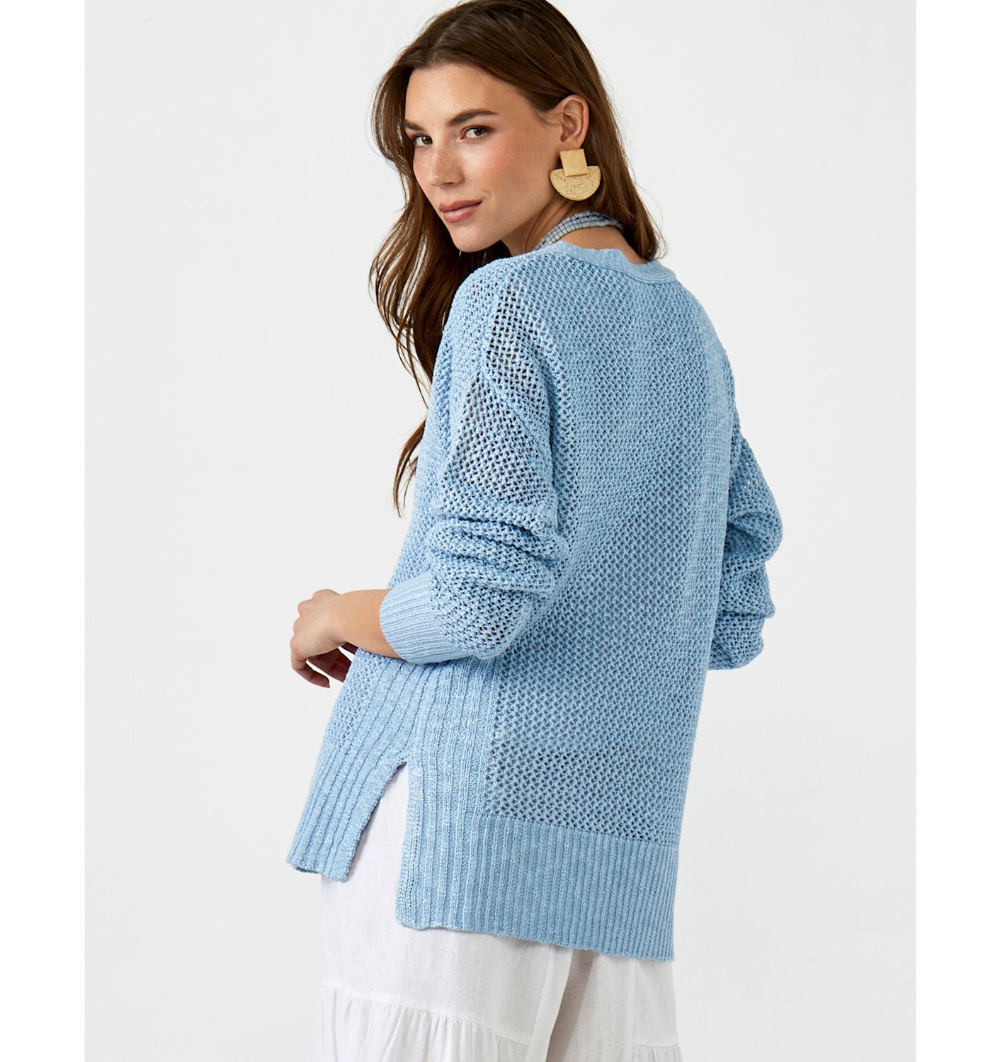 Knit Mesh Cardigan