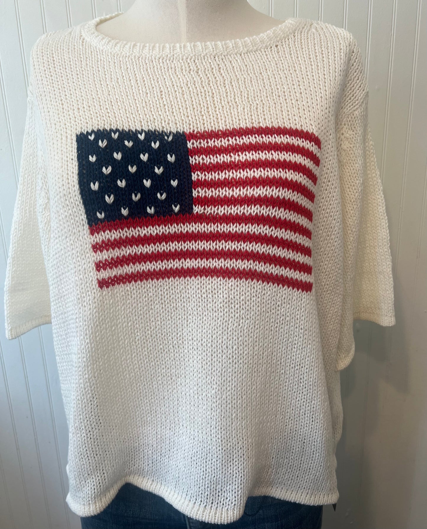 Flag Lightweight Half Sleeve Sweater