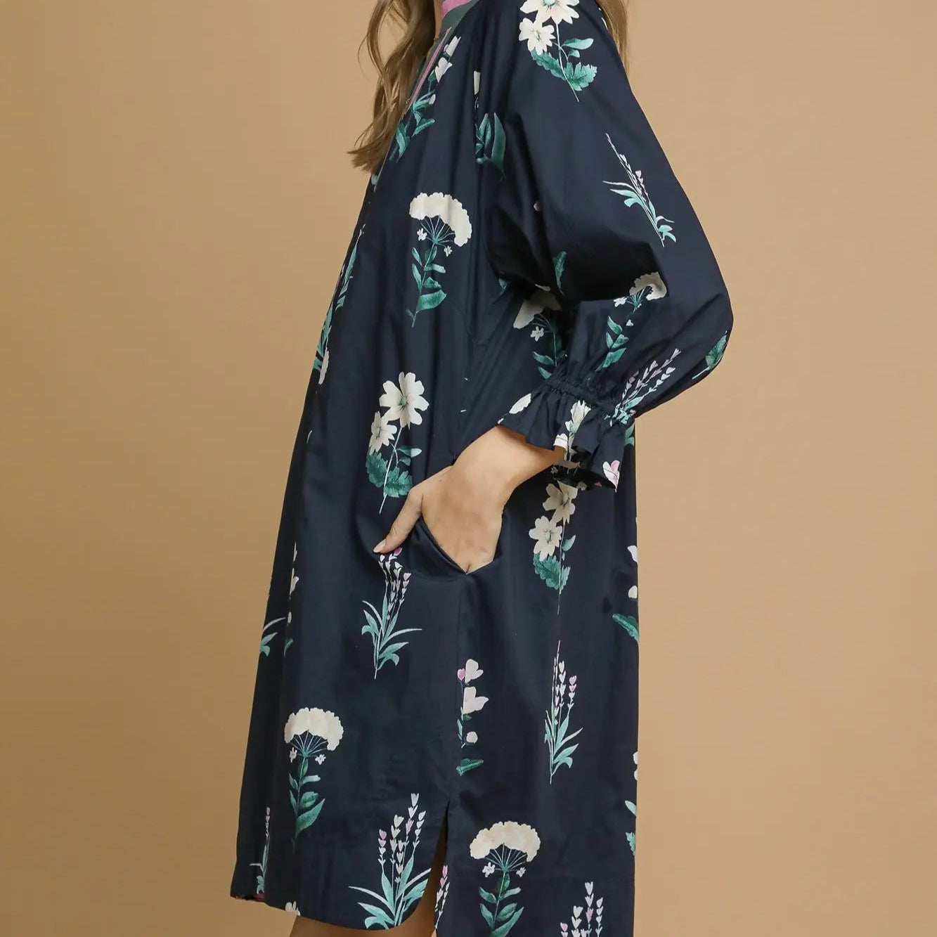 Navy Floral Dress