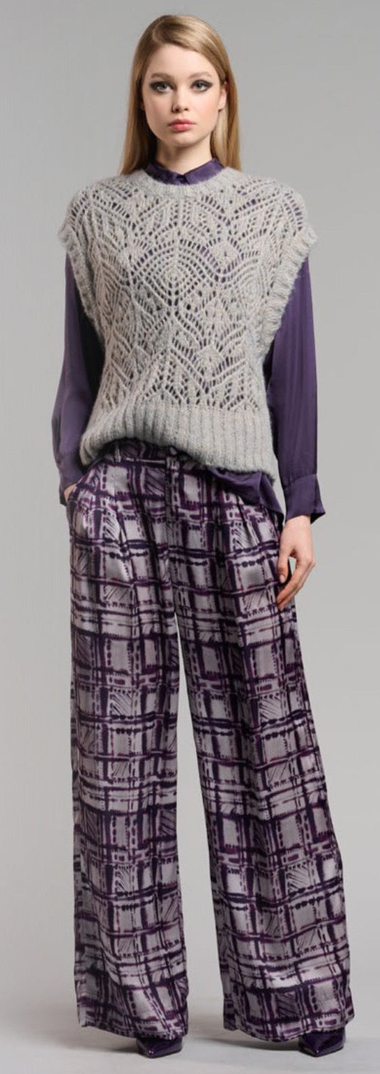 Gray Sleeveless Sweater