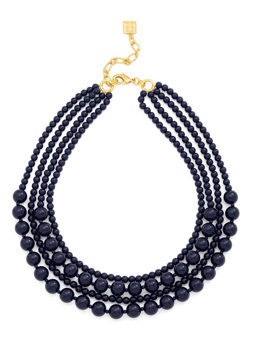 Layered Resin Beaded Collar Necklace