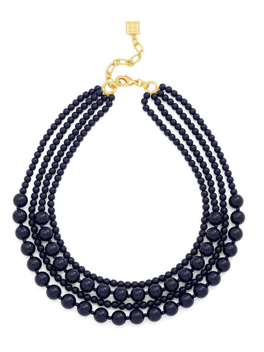 Layered Resin Beaded Collar Necklace