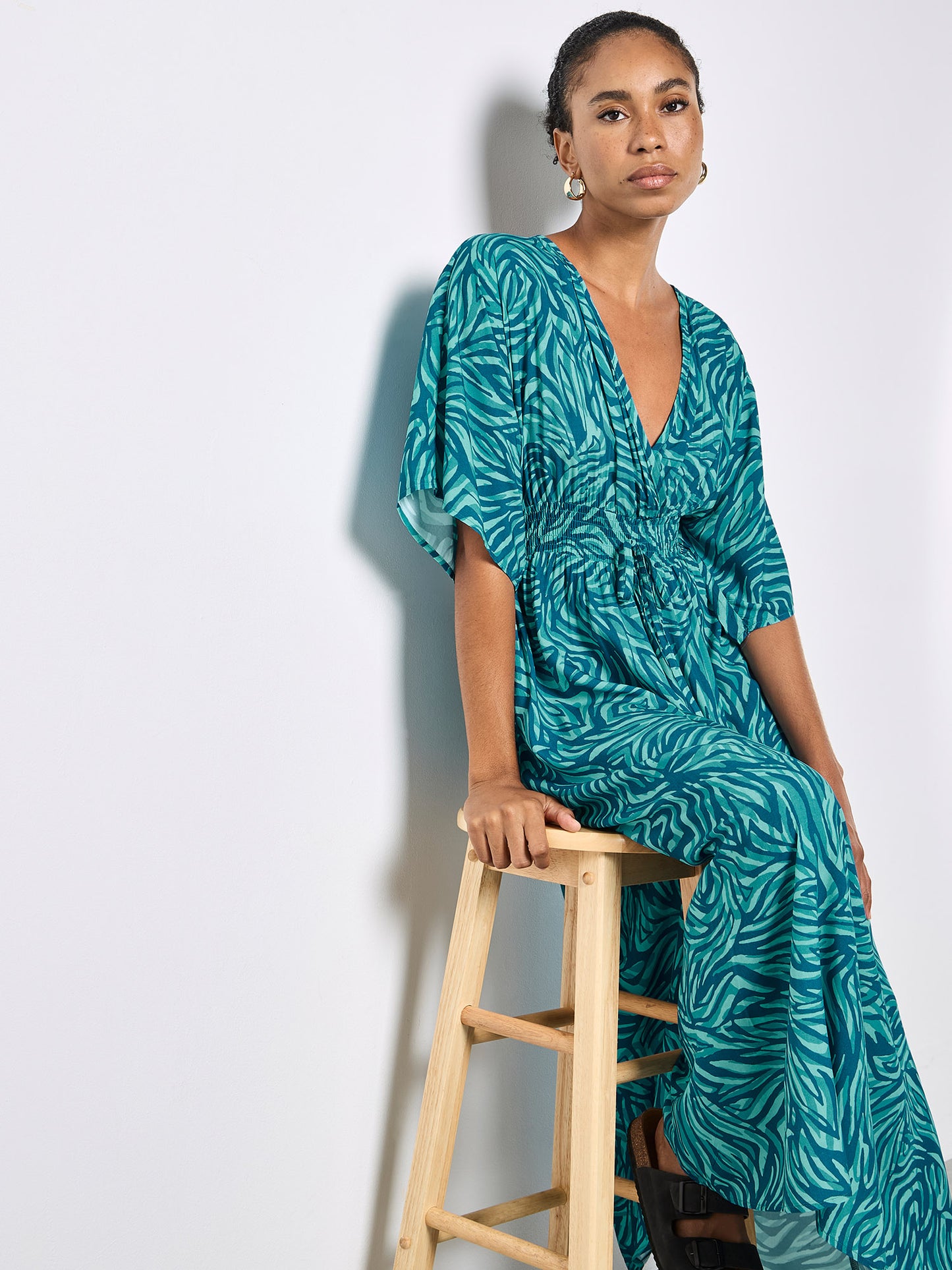 Zebra Print Maxi Dress