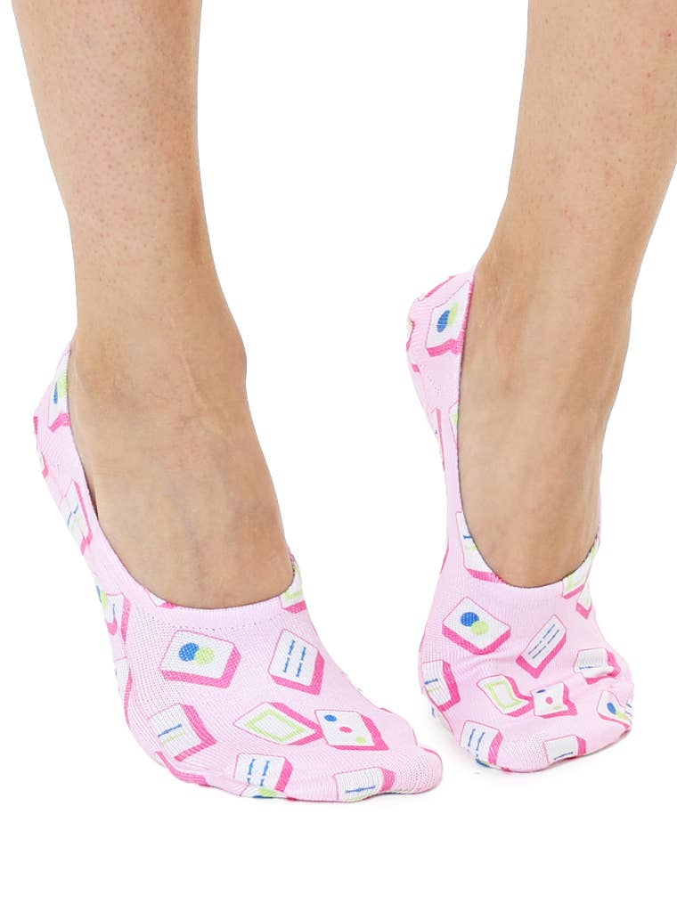 Mahjong Tiles No Show Socks