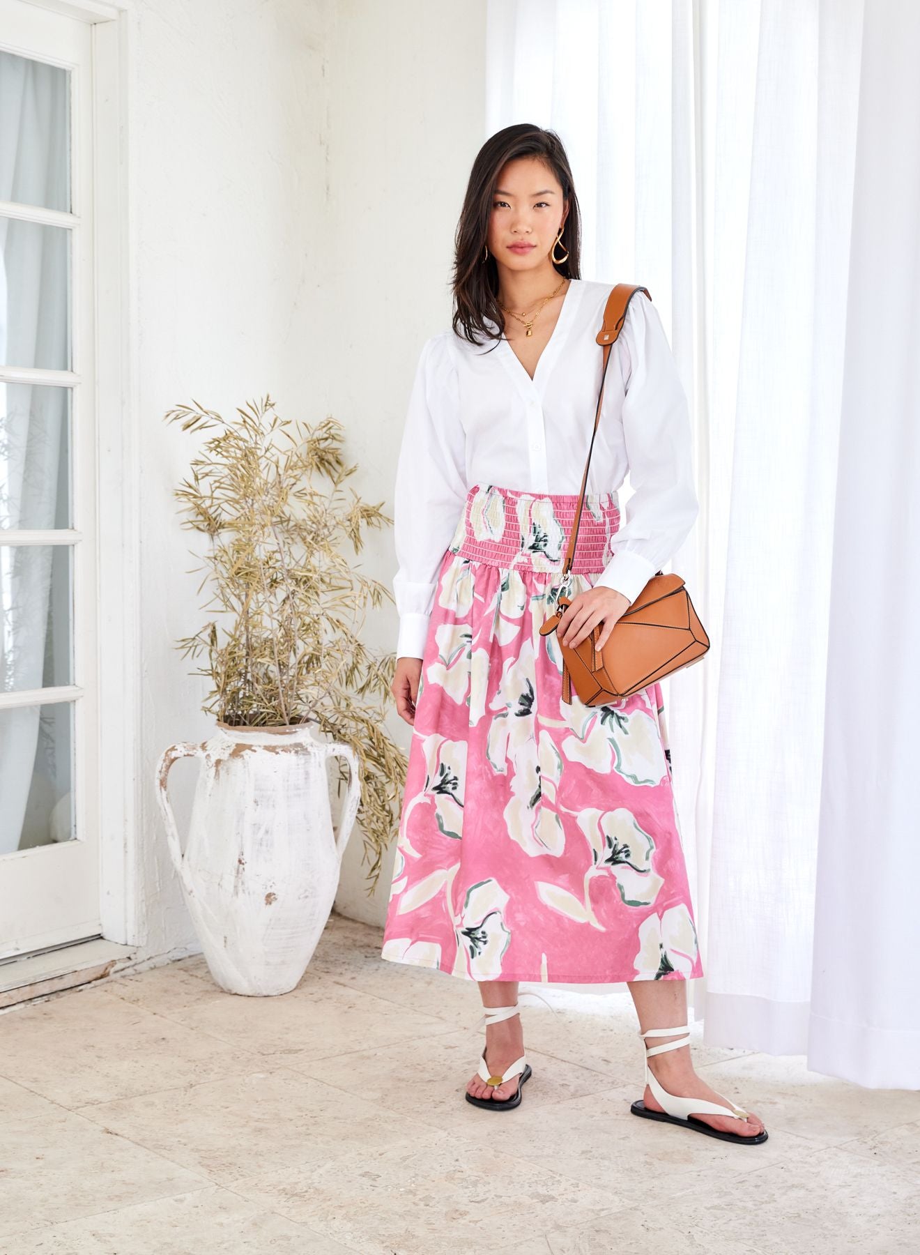 Rhea Smocked Waist Skirt