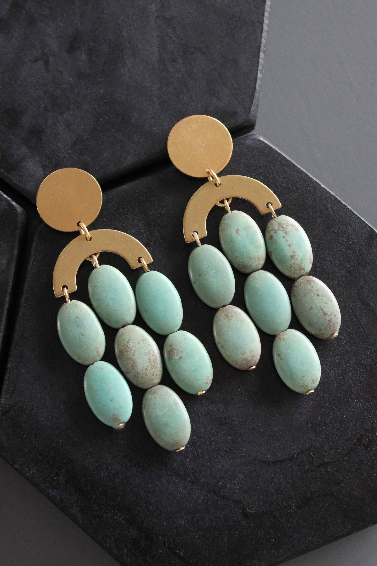 Turquoise Artdeco earrings