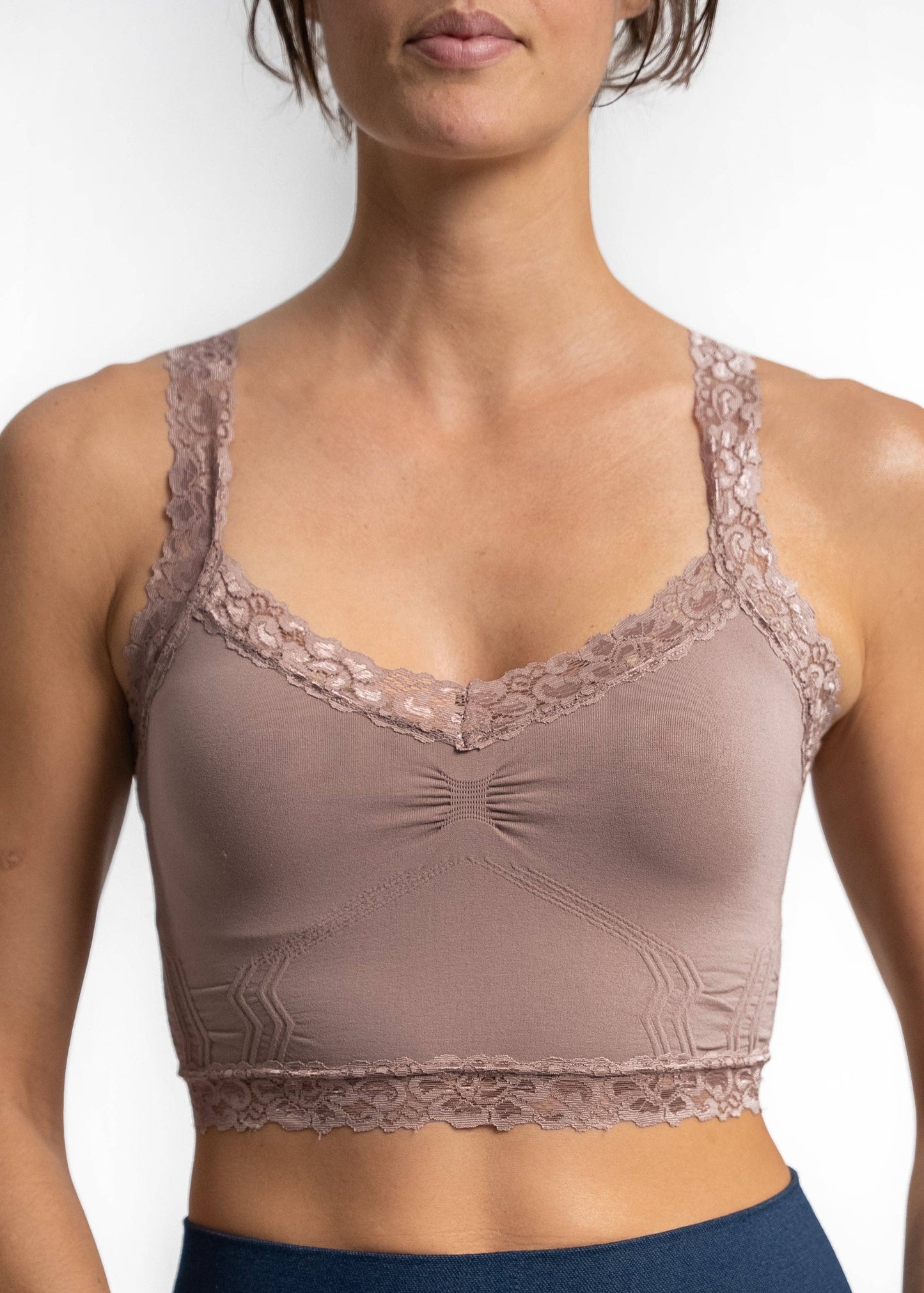 Lace Bralette: Almond