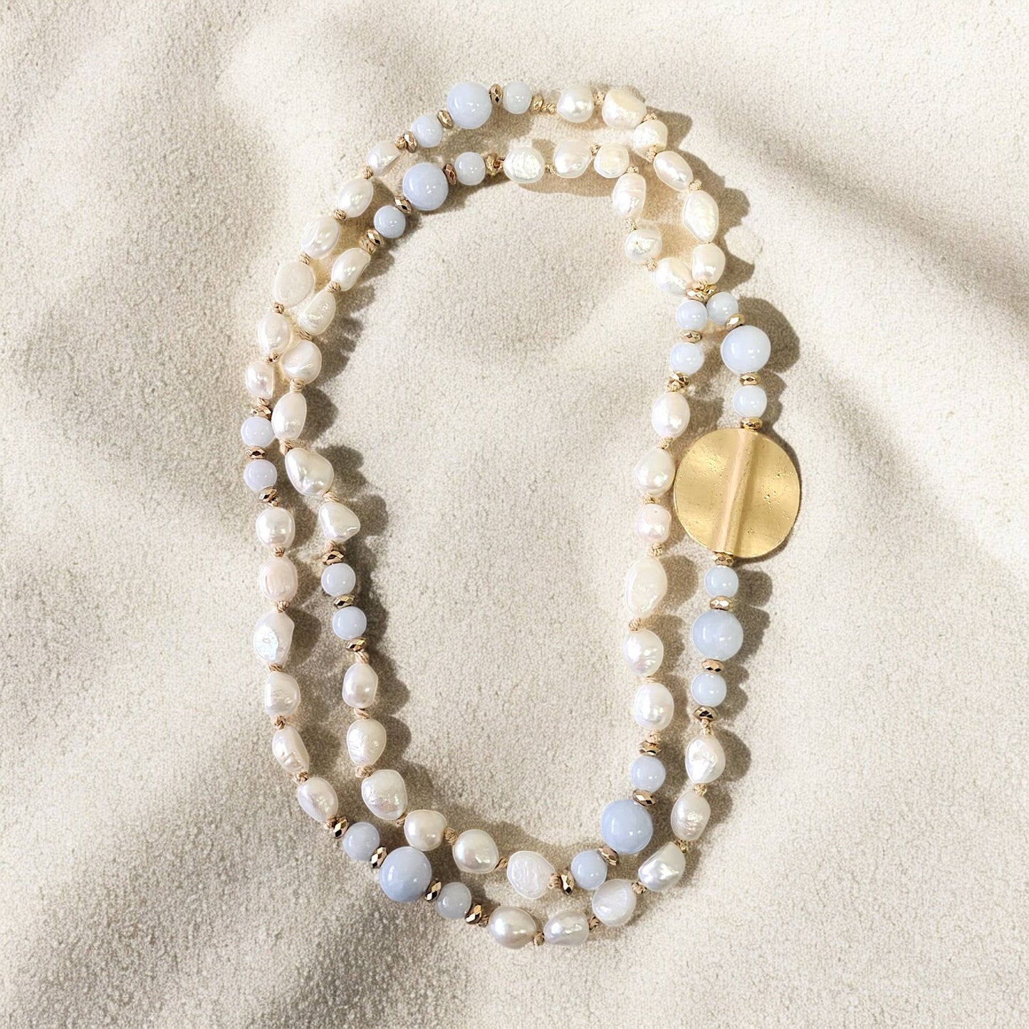 Pearl and Coin Necklace