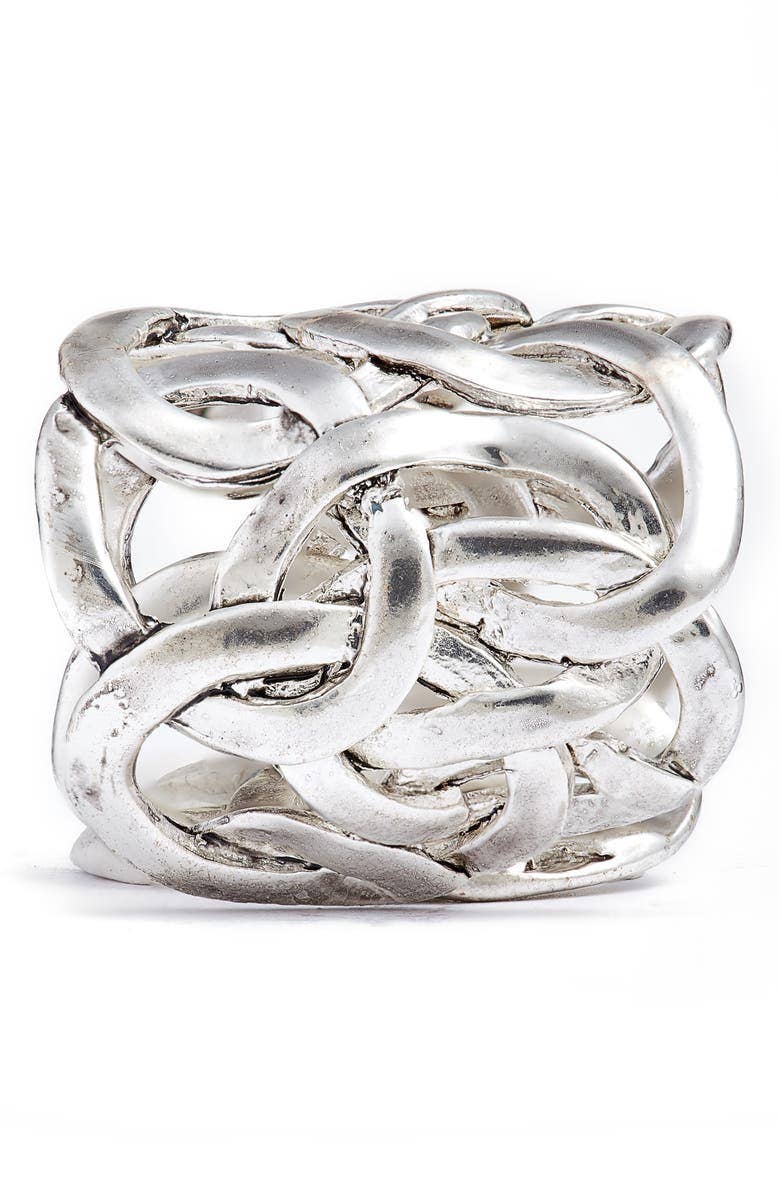 Stylish Overlap Ring: Unique Statement Jewelry: Yellow Gold