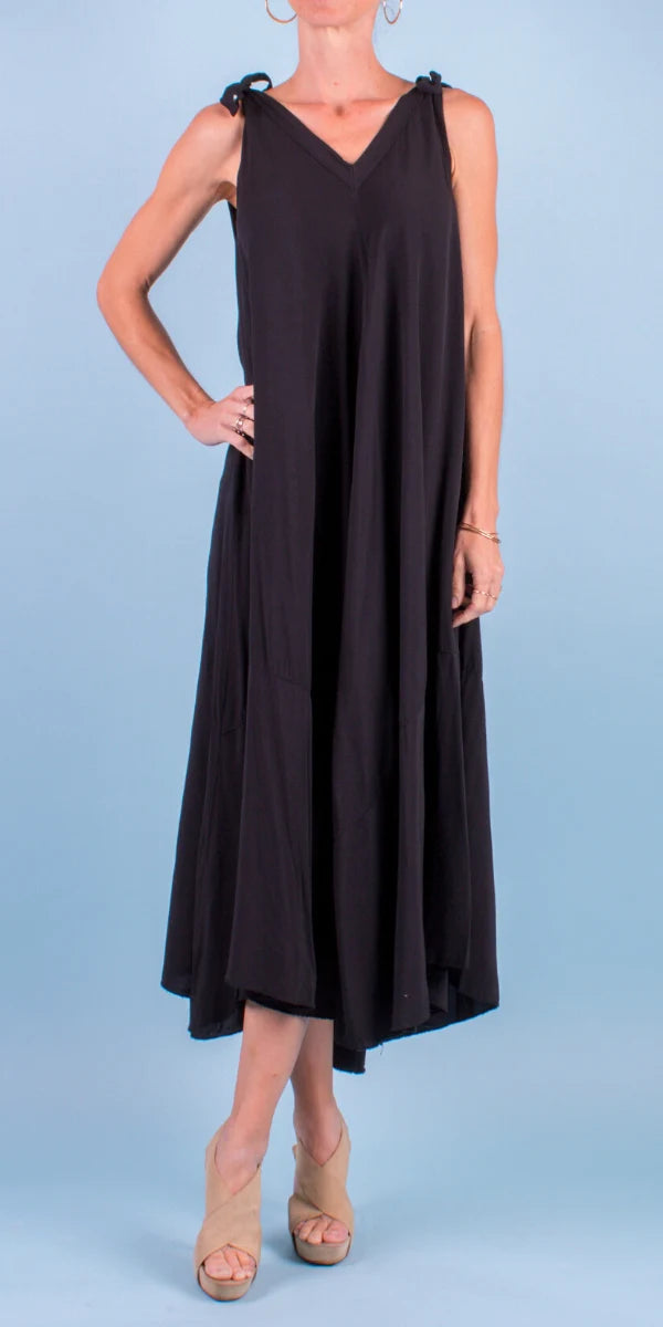 Tie-Shoulder Maxi Dress