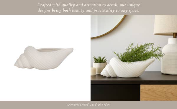 Decorative Conch Shell Planter