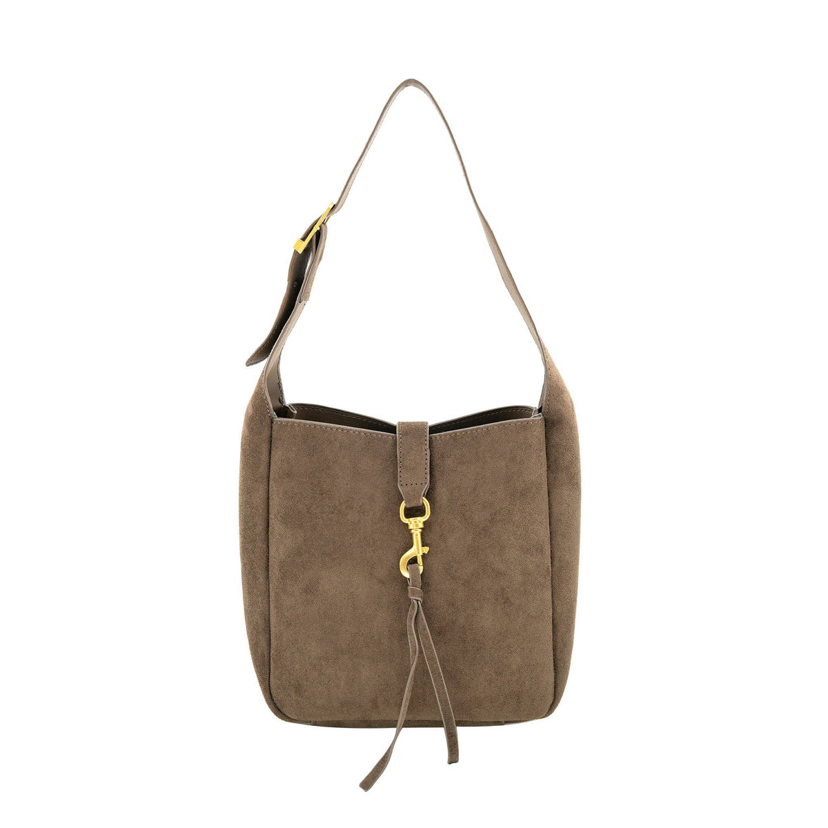 Faux Suede Chocolate Bag