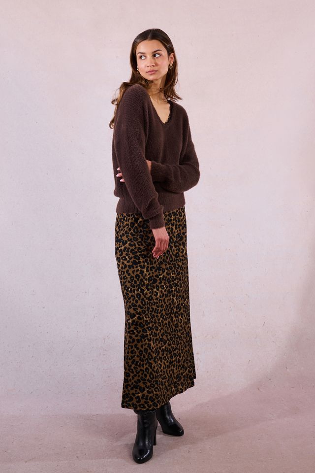 Chocolate V Neck Sweater