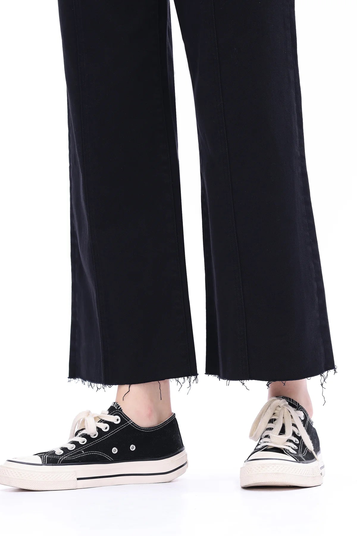 High Rise Cropped Wide Leg Jeans