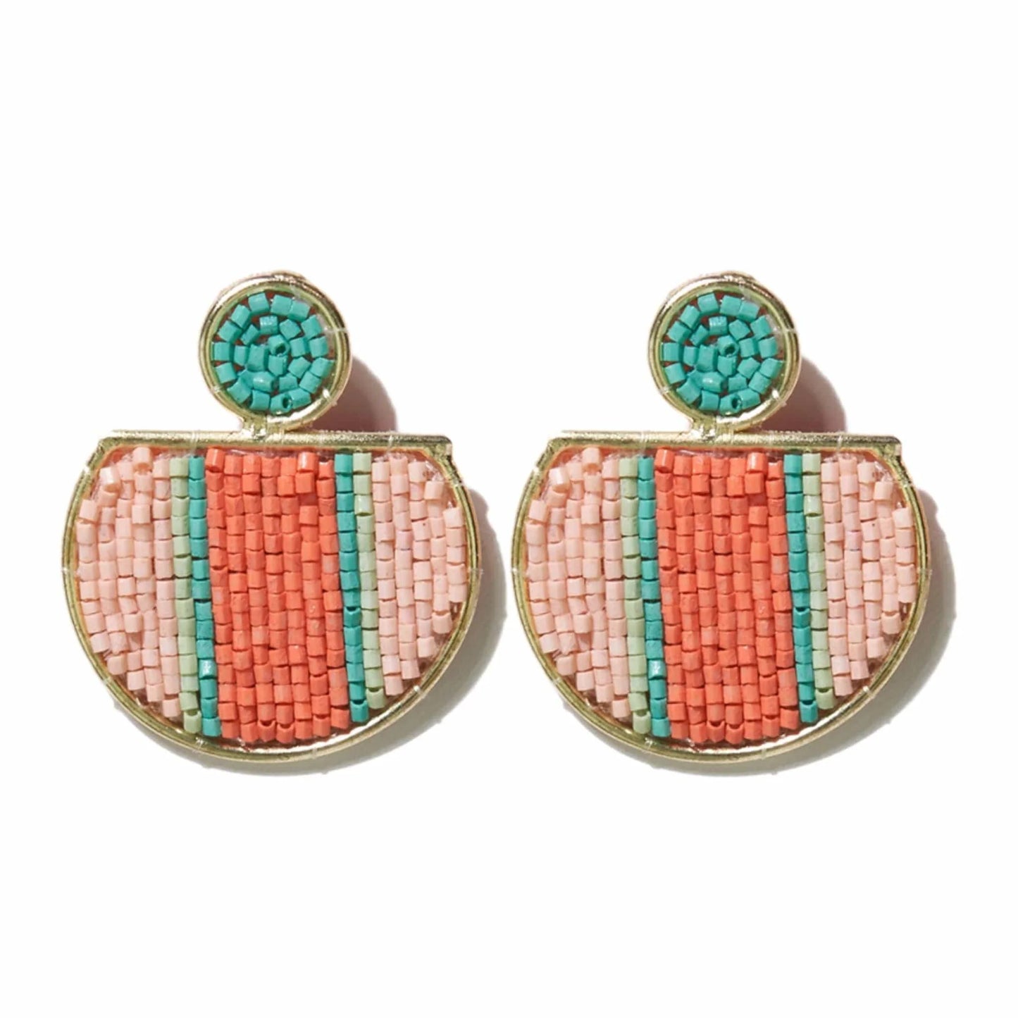Naomi Vertical Striped Earrings Rainbow