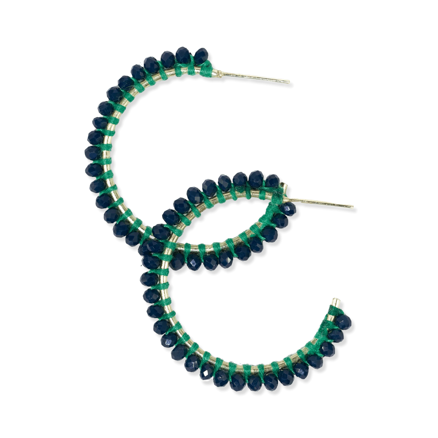 Lillian Crystal Threaded Beads Hoop