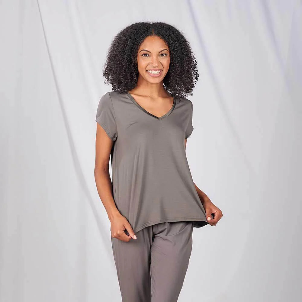 BAMBOO V-NECK PAJAMA TEE