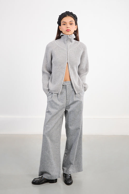 Gray Knitted Jacket