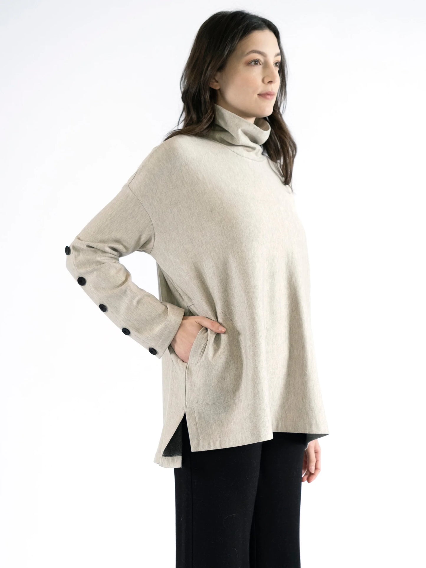 Miley Turtle neck with Buttons