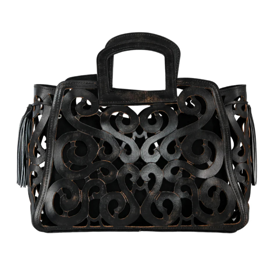 Musical Notes Leather Tote