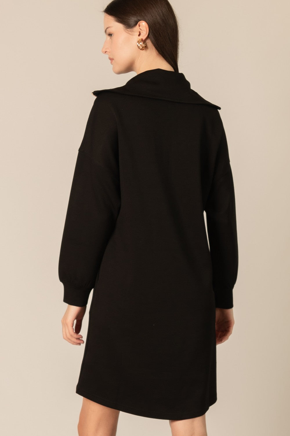 Modal Quarter Zip Up Dress