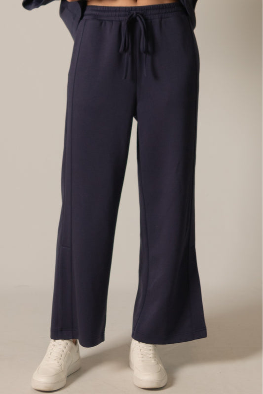 Modal Side Binding Wide Leg Pants