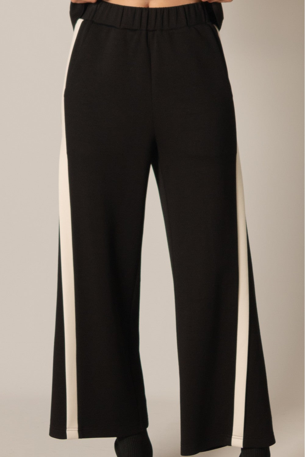 Modal Side Contrast Double Stripe Pant