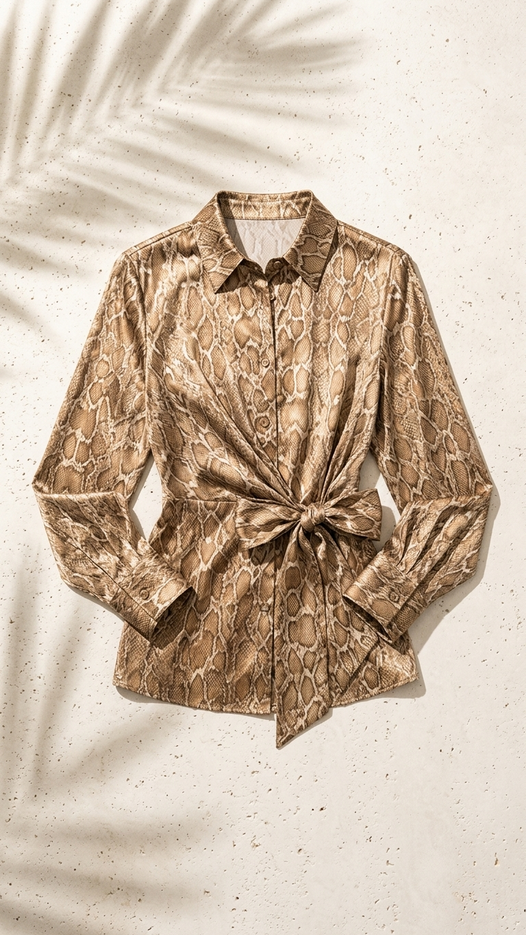 Python's Radiance Gold Effect Blouse