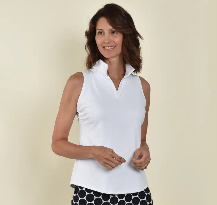 Pebble Beach Collared Top