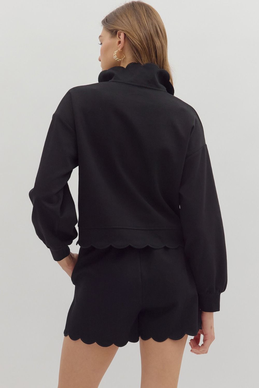 Scallop Long Sleeve Shirt