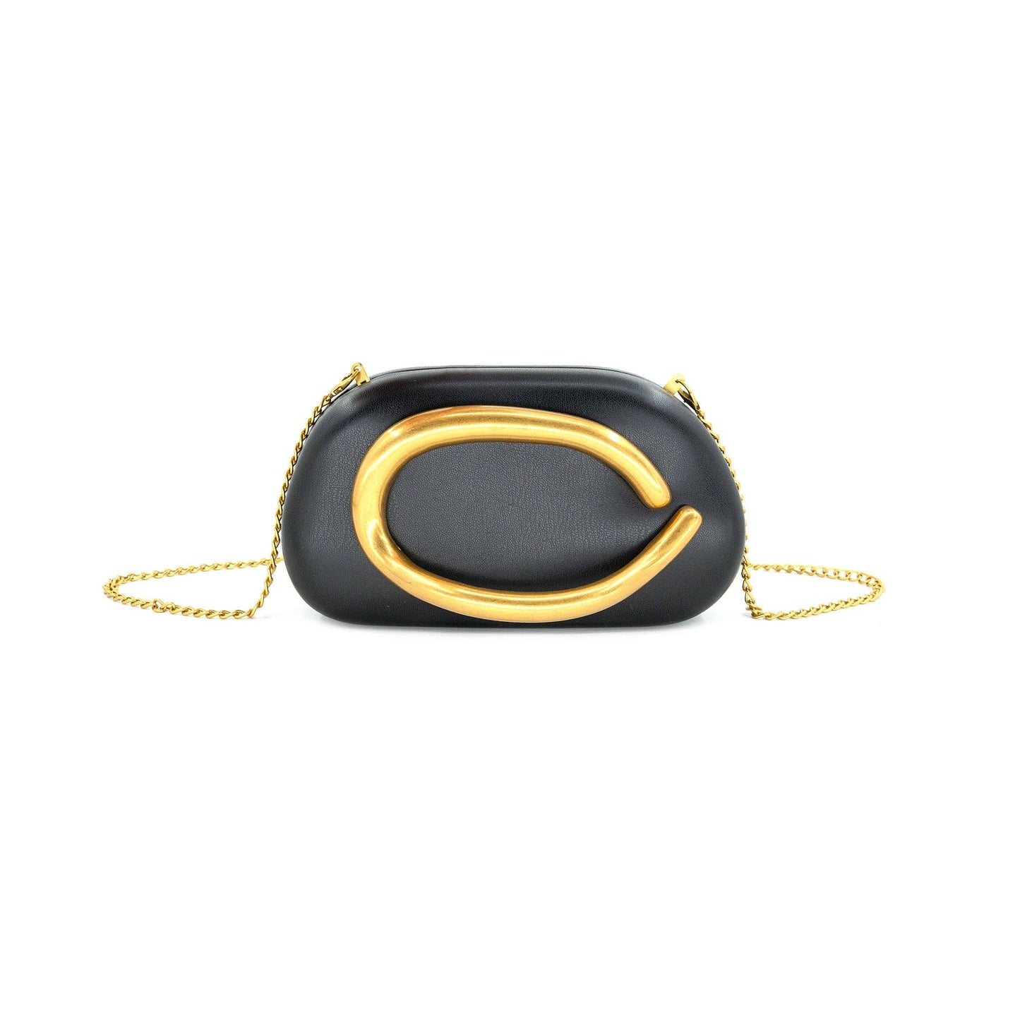 Black Bag with Gold Strap