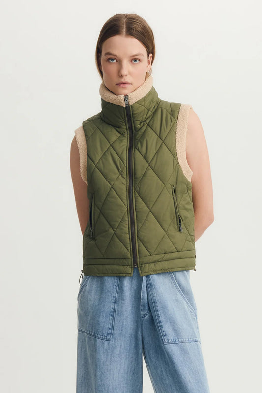 Quilted Sherpa Vest