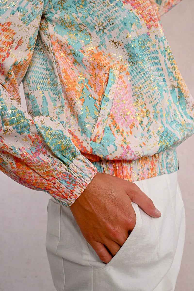 Printed Bomber Jacket