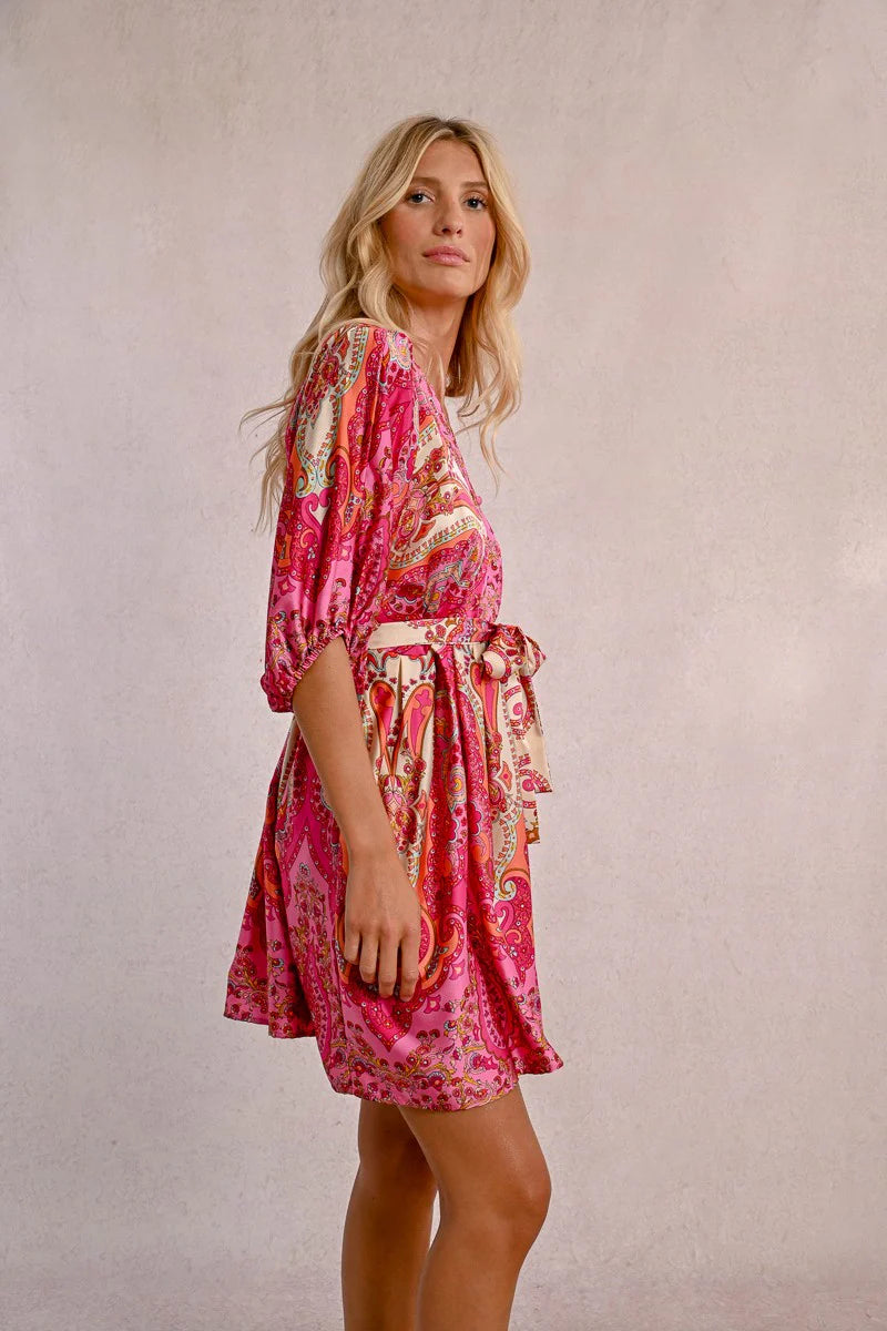 Paisley Kimono Dress