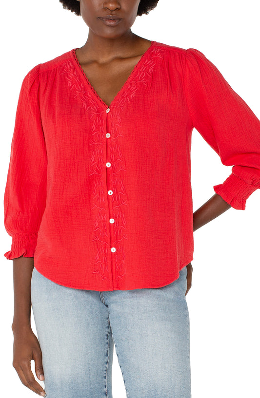 Embroidered Woven Blouse