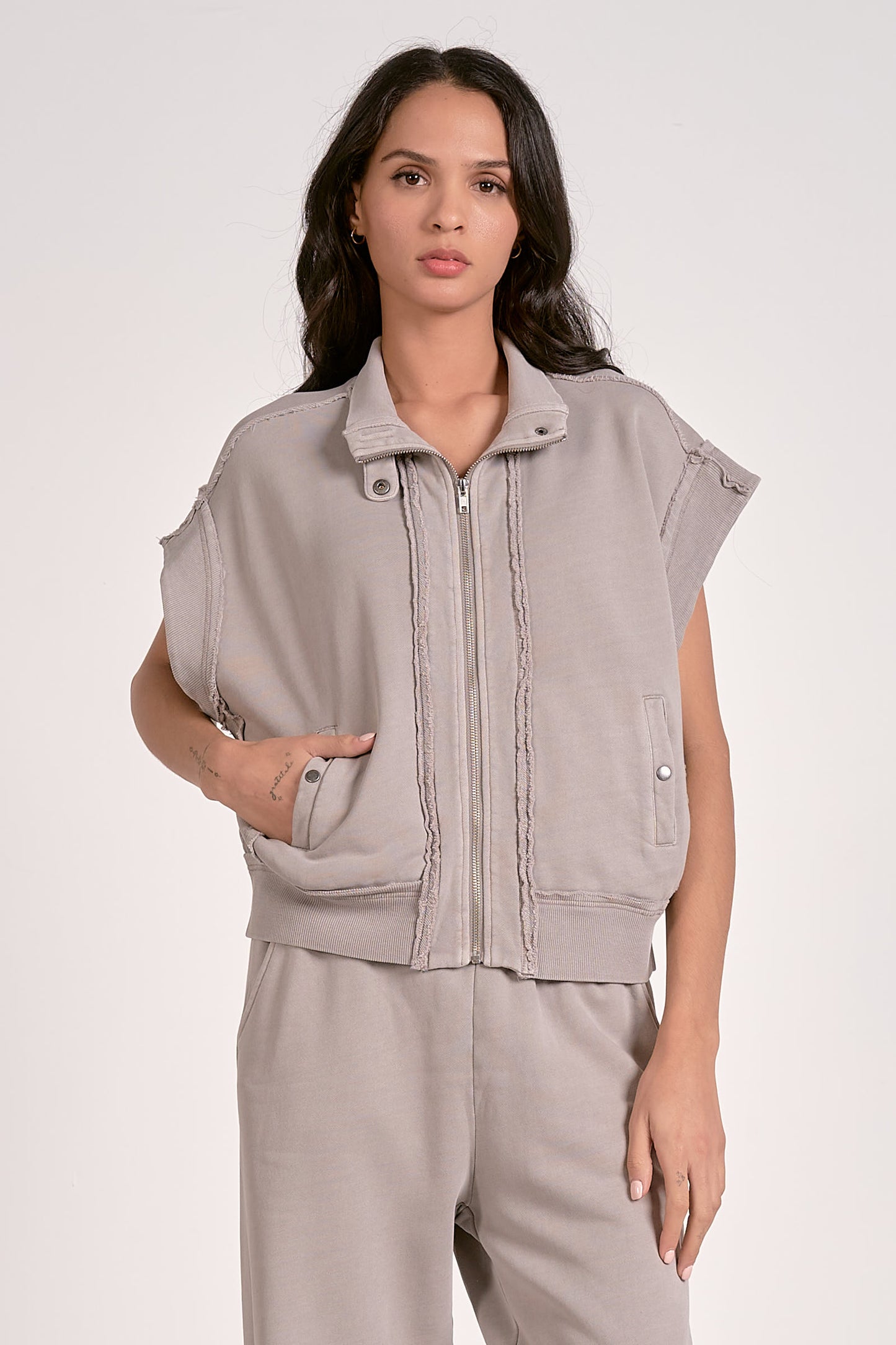 Zip Up Short Sleeve Jacket
