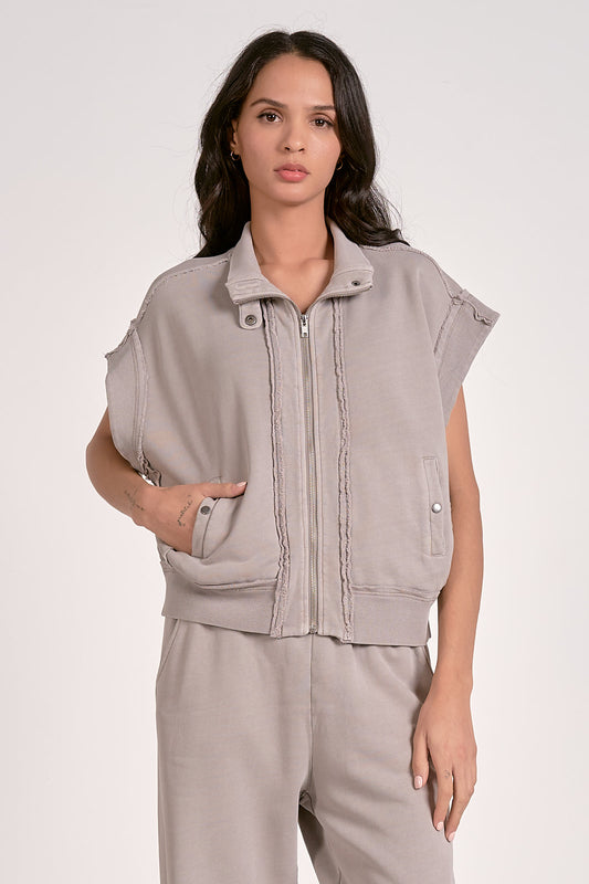 Zip Up Short Sleeve Jacket