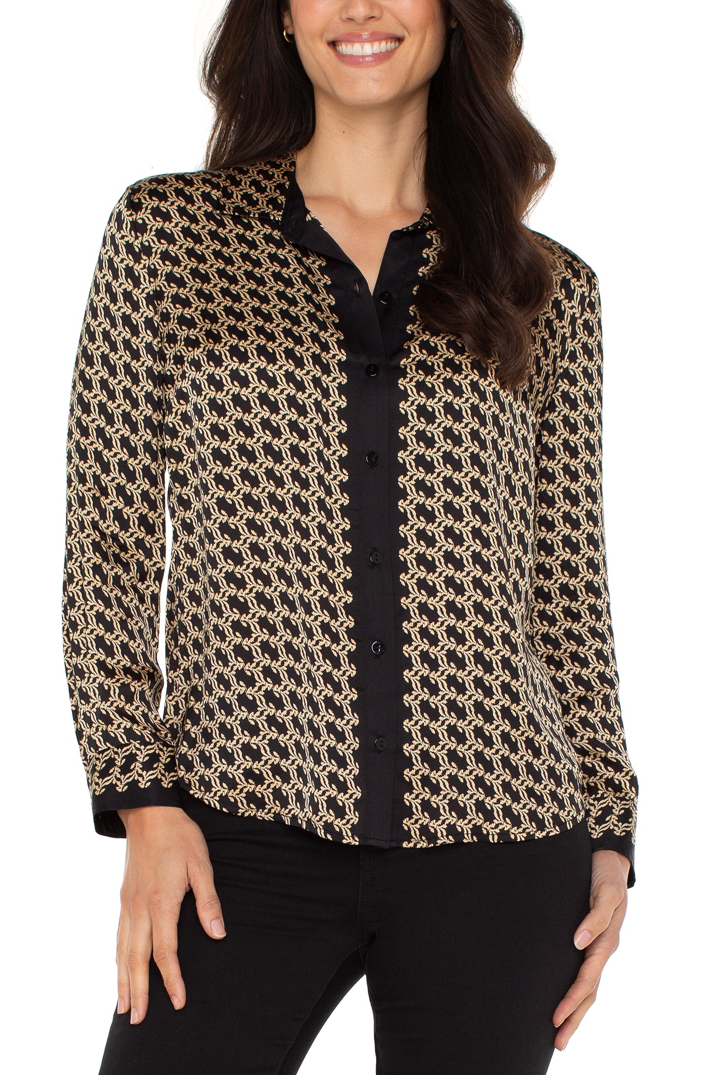 Black and Gold Blouse