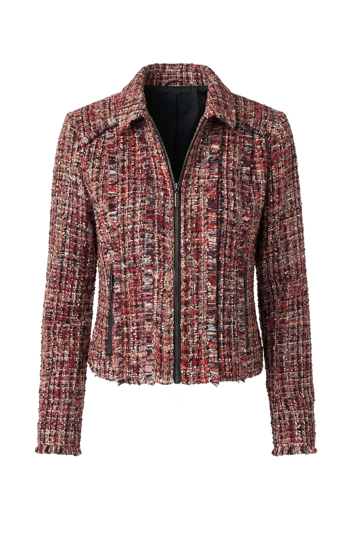 Zip Jacket with Fringe