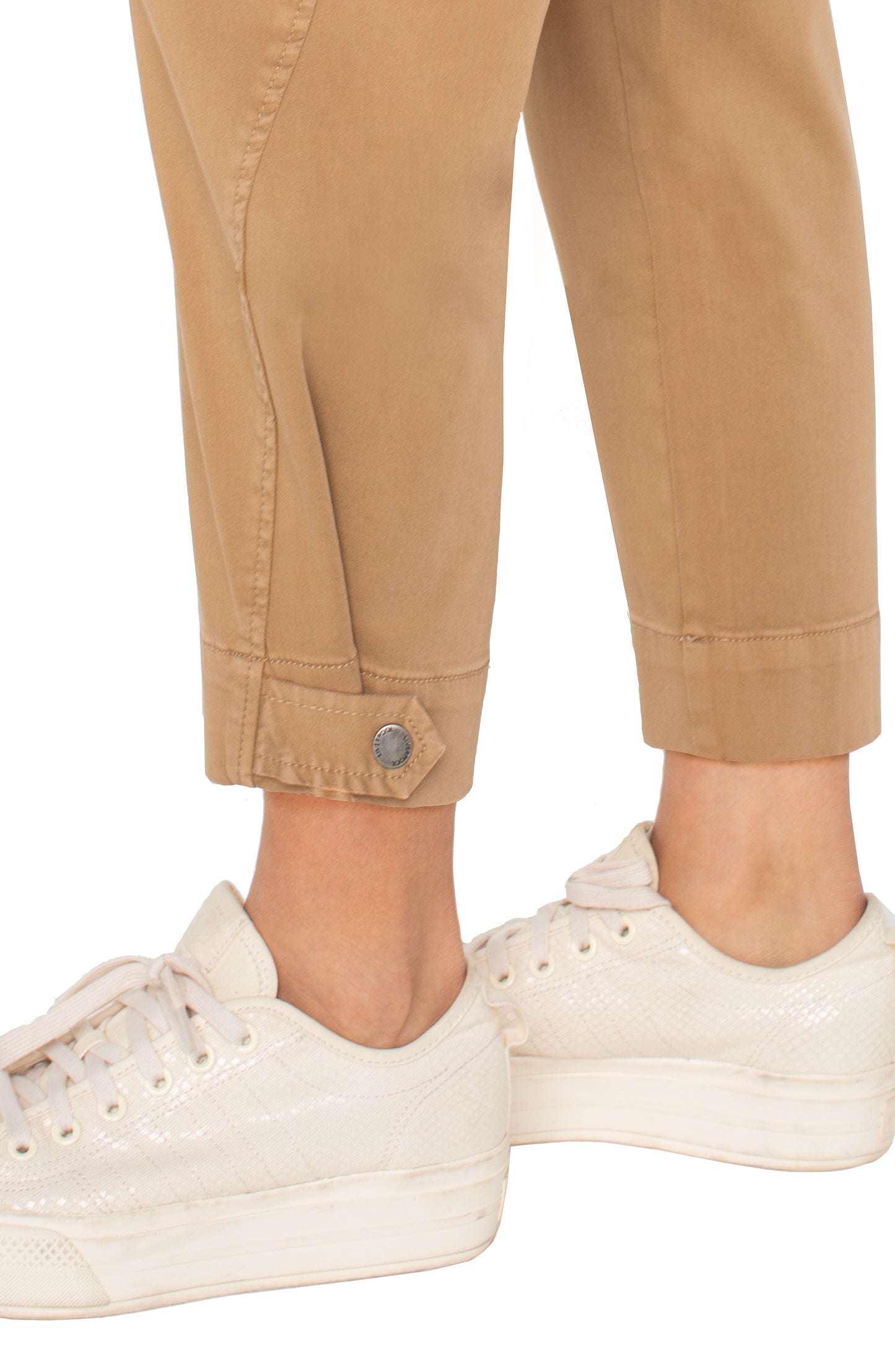 Utility crop w/ tab hem pants