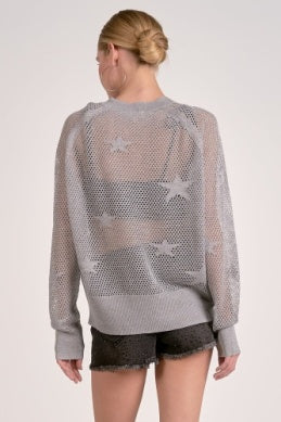 Silver Glitter Star Shirt