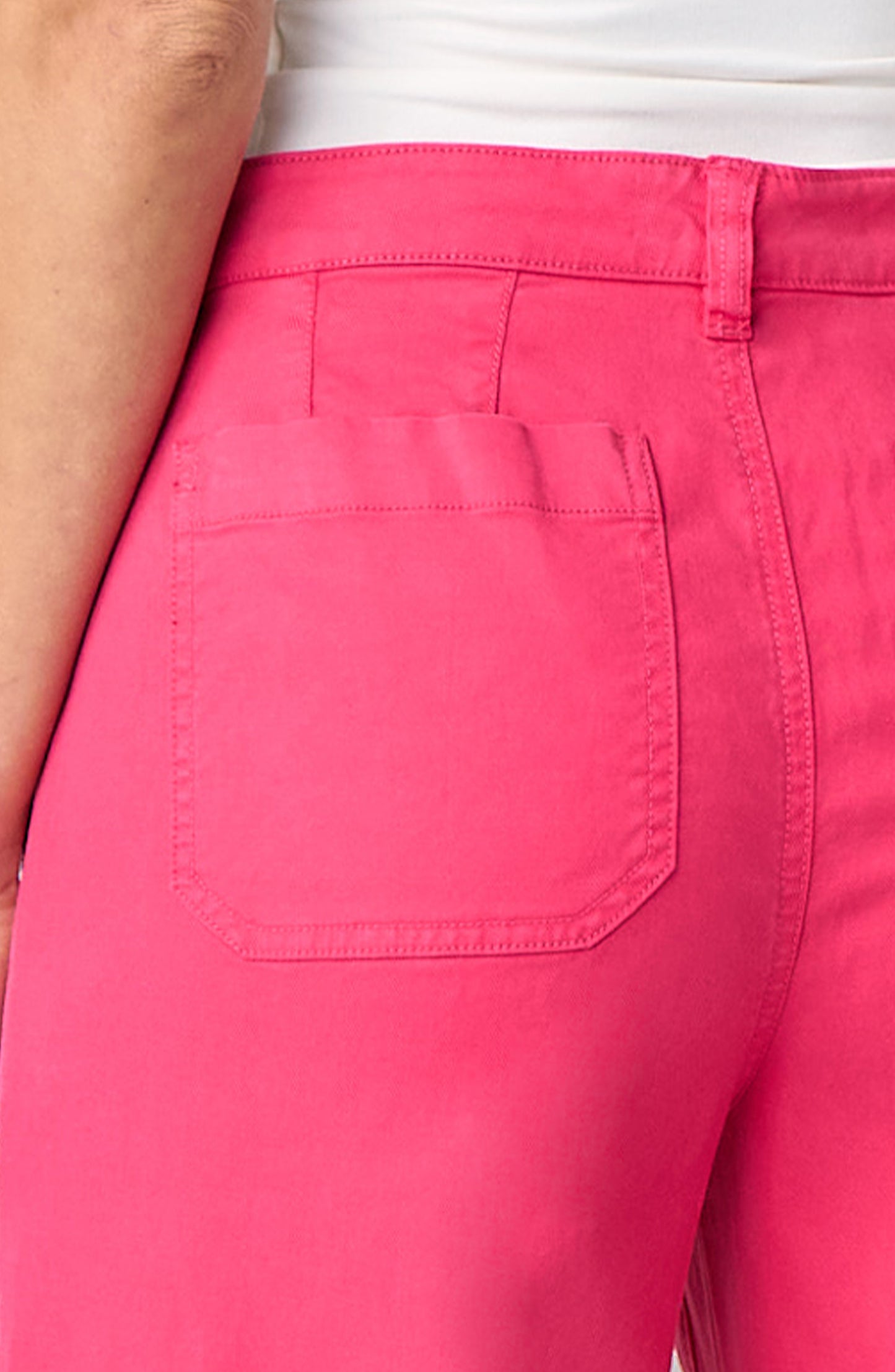 Pink Crop Wide Leg Pants