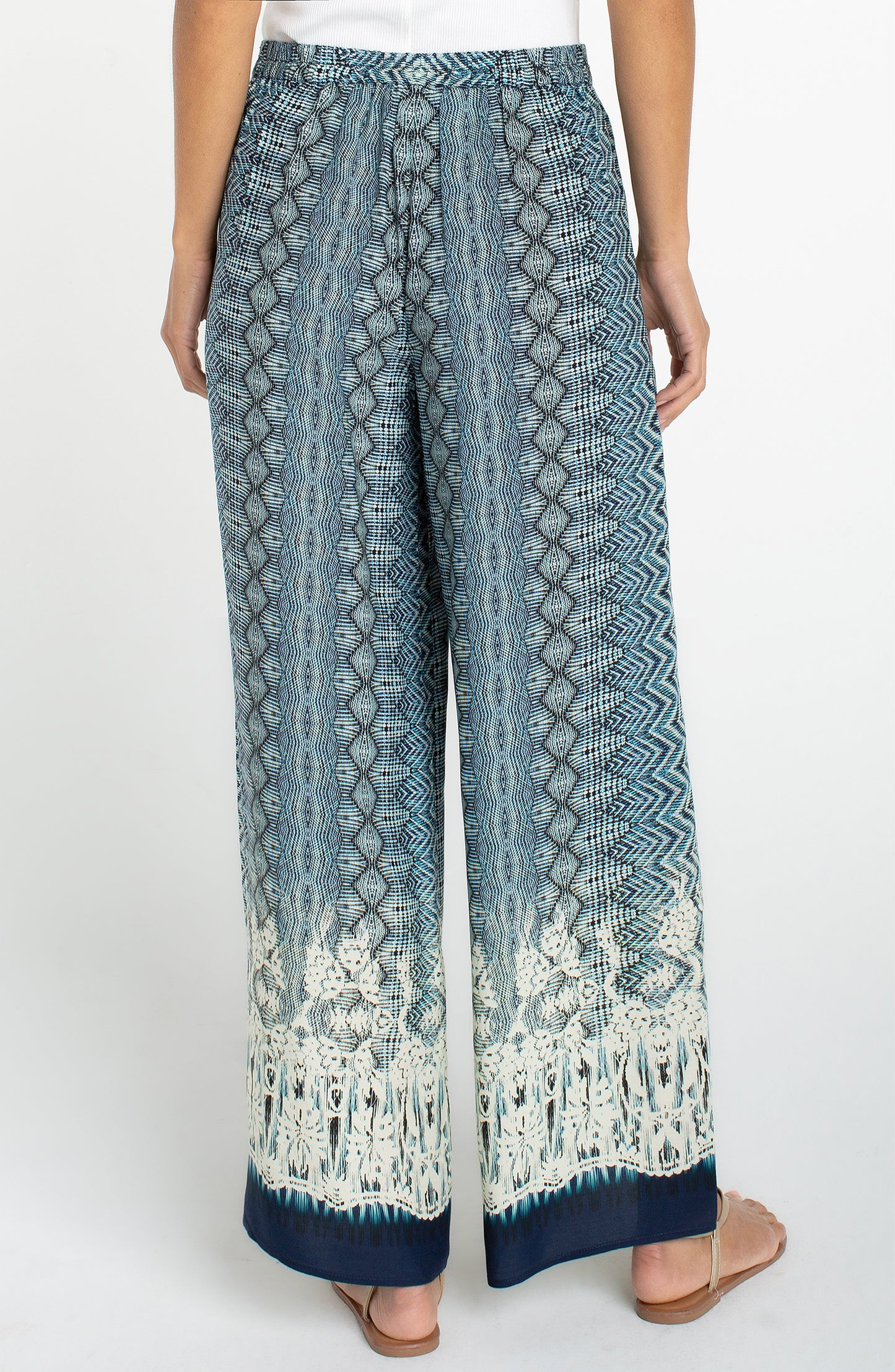 Blue Pull-on Palazzo Pant