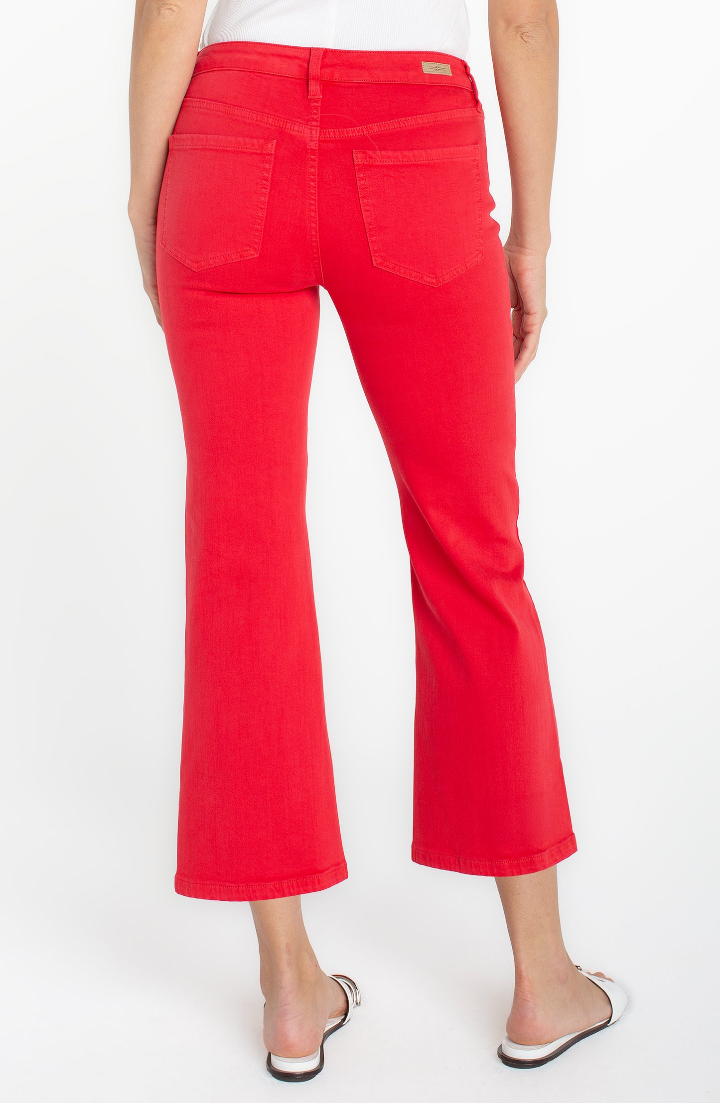 Red Hanna Cropped Jeans