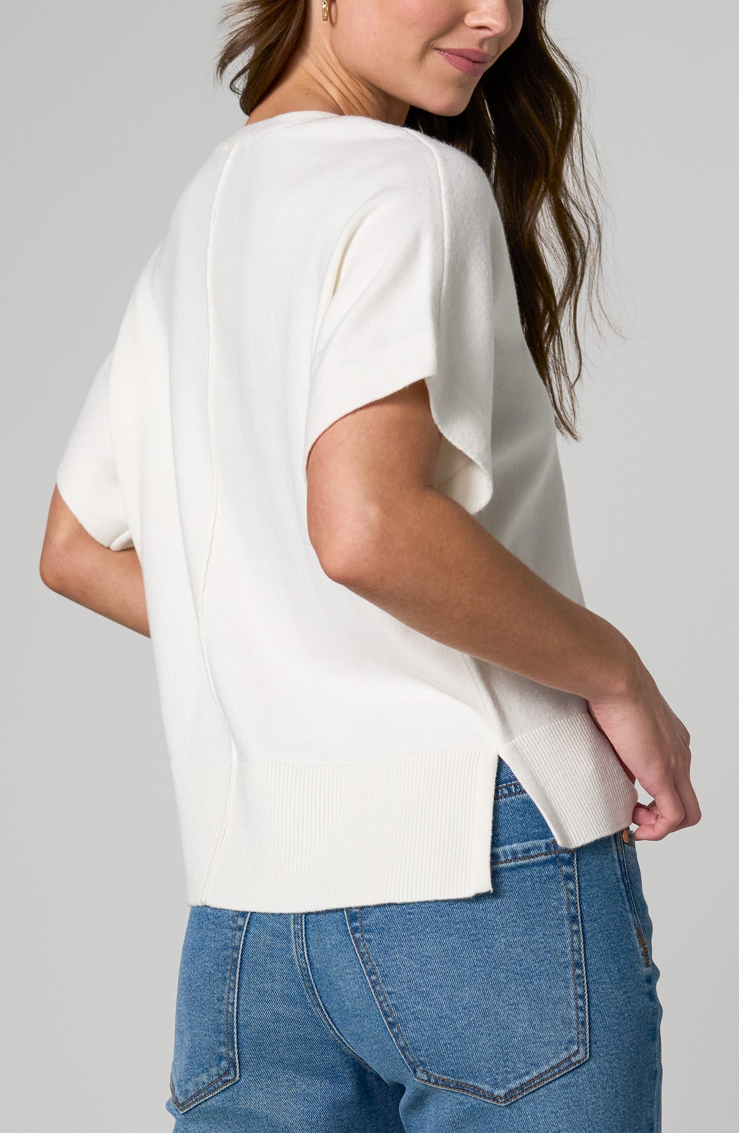 Whipped Cream Short Sleeve Dolman Top